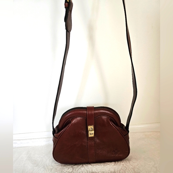 Patricia Nash Rich Brown Leather Crossbody Bag - Picture 2 of 15
